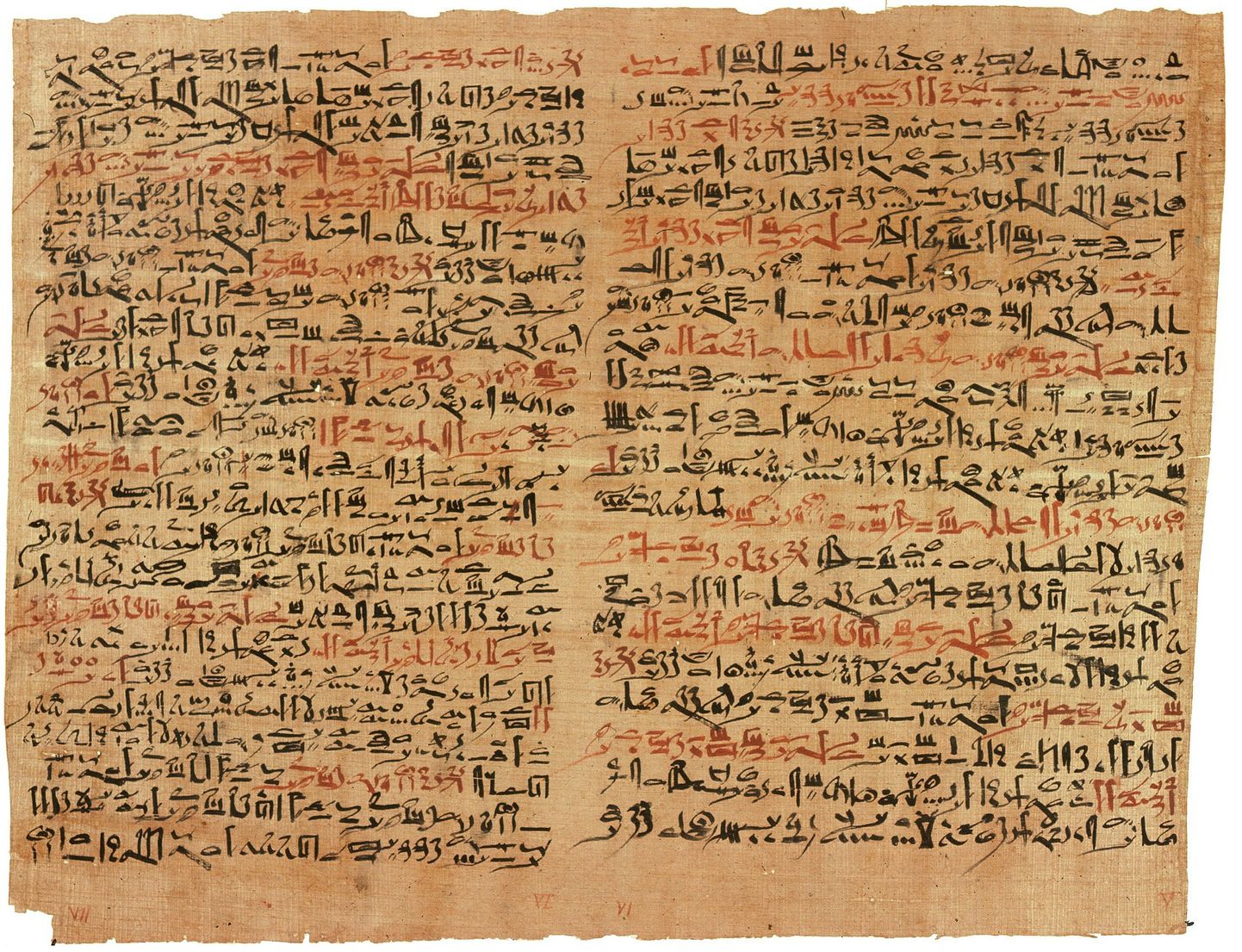 Papiruss ar hieroglifiem. Ilustratīvs attēls