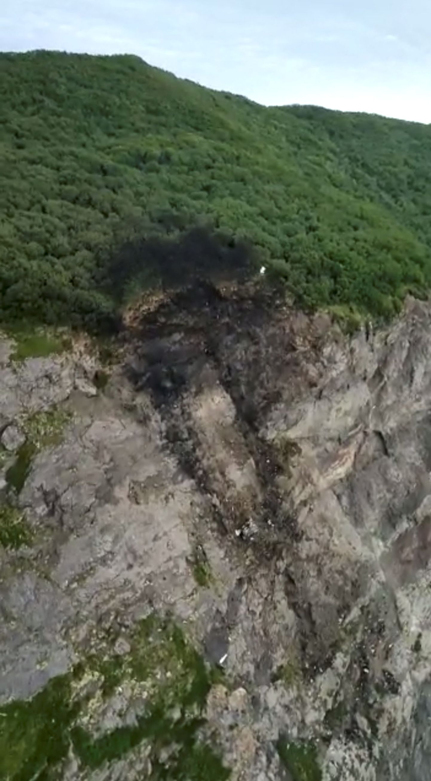 Koht, kus lennuk Antonov An-26 Kamtšatka Palana lennuväljale lähenedes vastu kaljut lendas