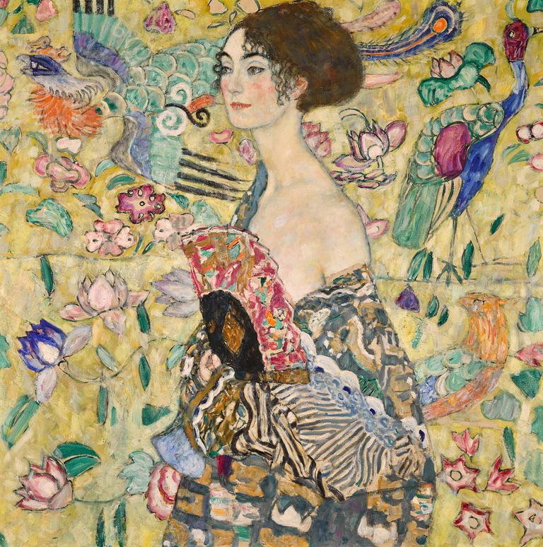 Gustav Klimti portree «Daam lehvikuga».