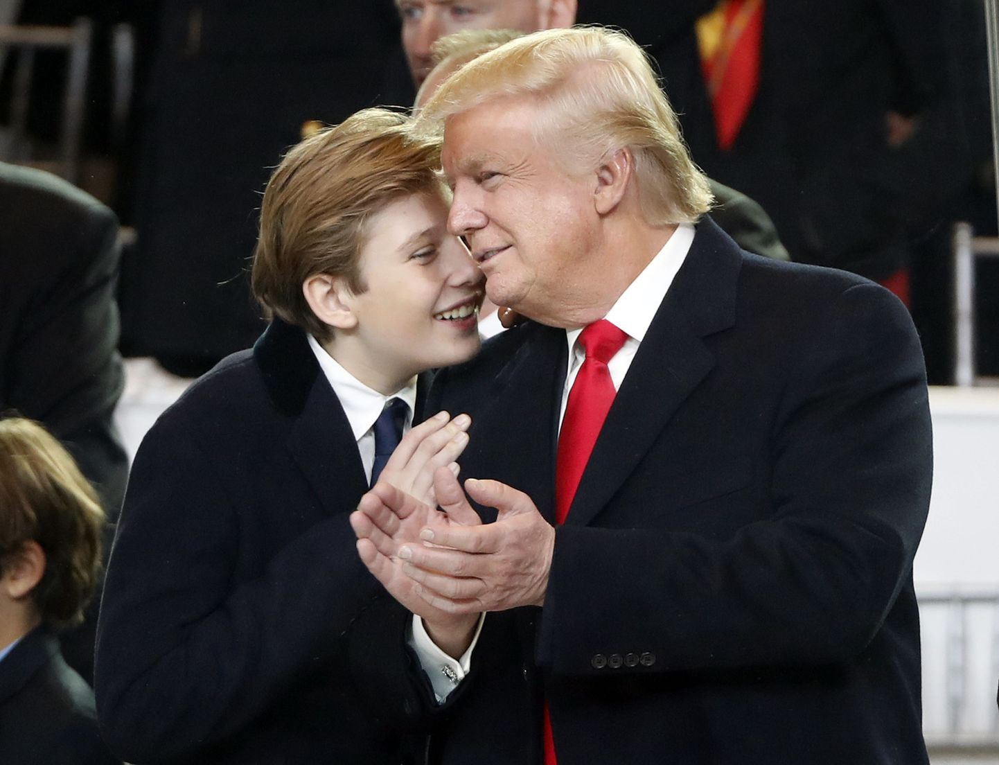 Дональд Трамп с сыном Бэрроном.