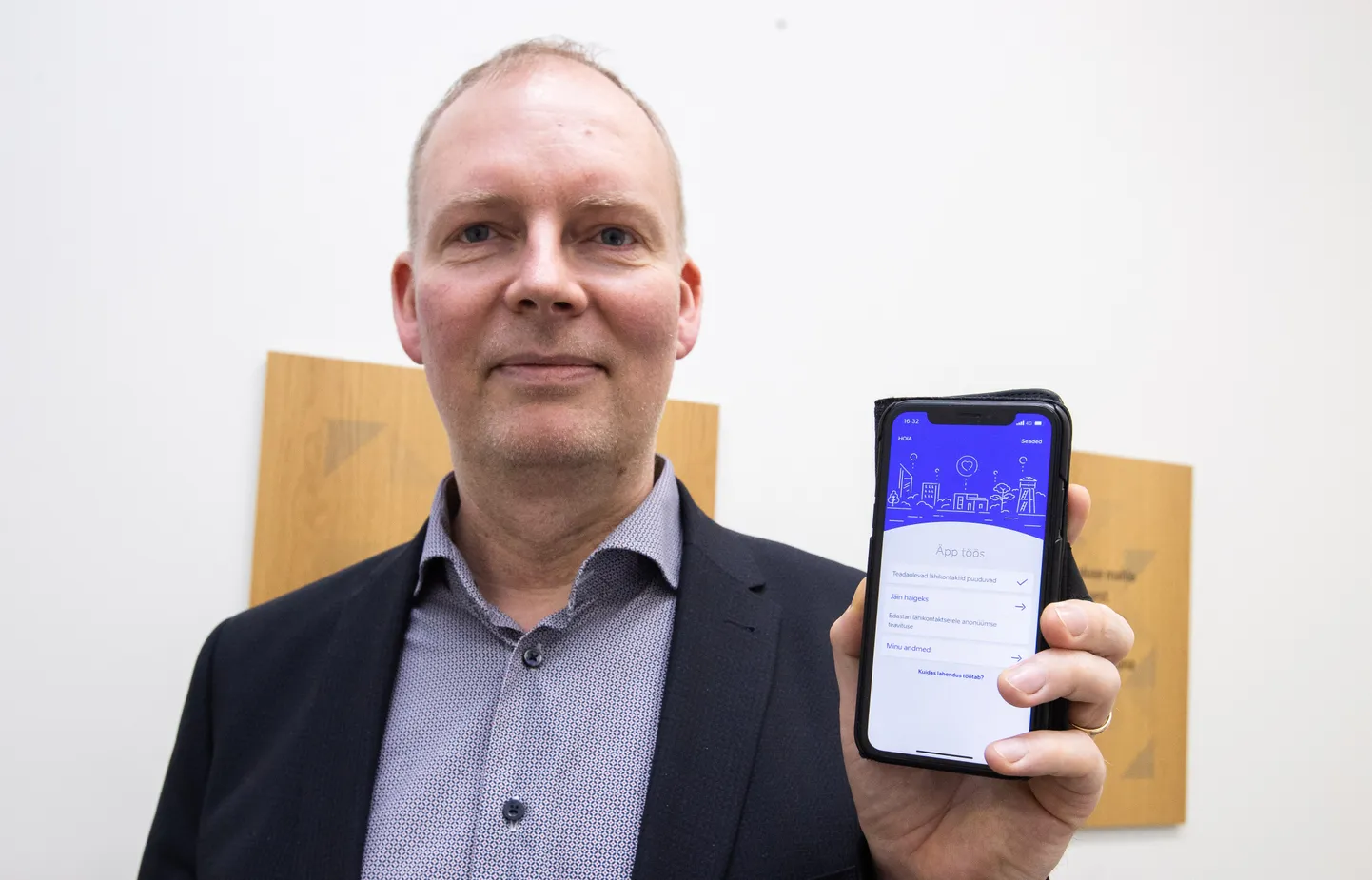 Kalle Killar.

Undersecretary of e-services and innovation of the Ministry of Social Affairs Kalle Killar. HOIA app, Estonian Covid-19 official app.
Foto Tairo Lutter, Postimees