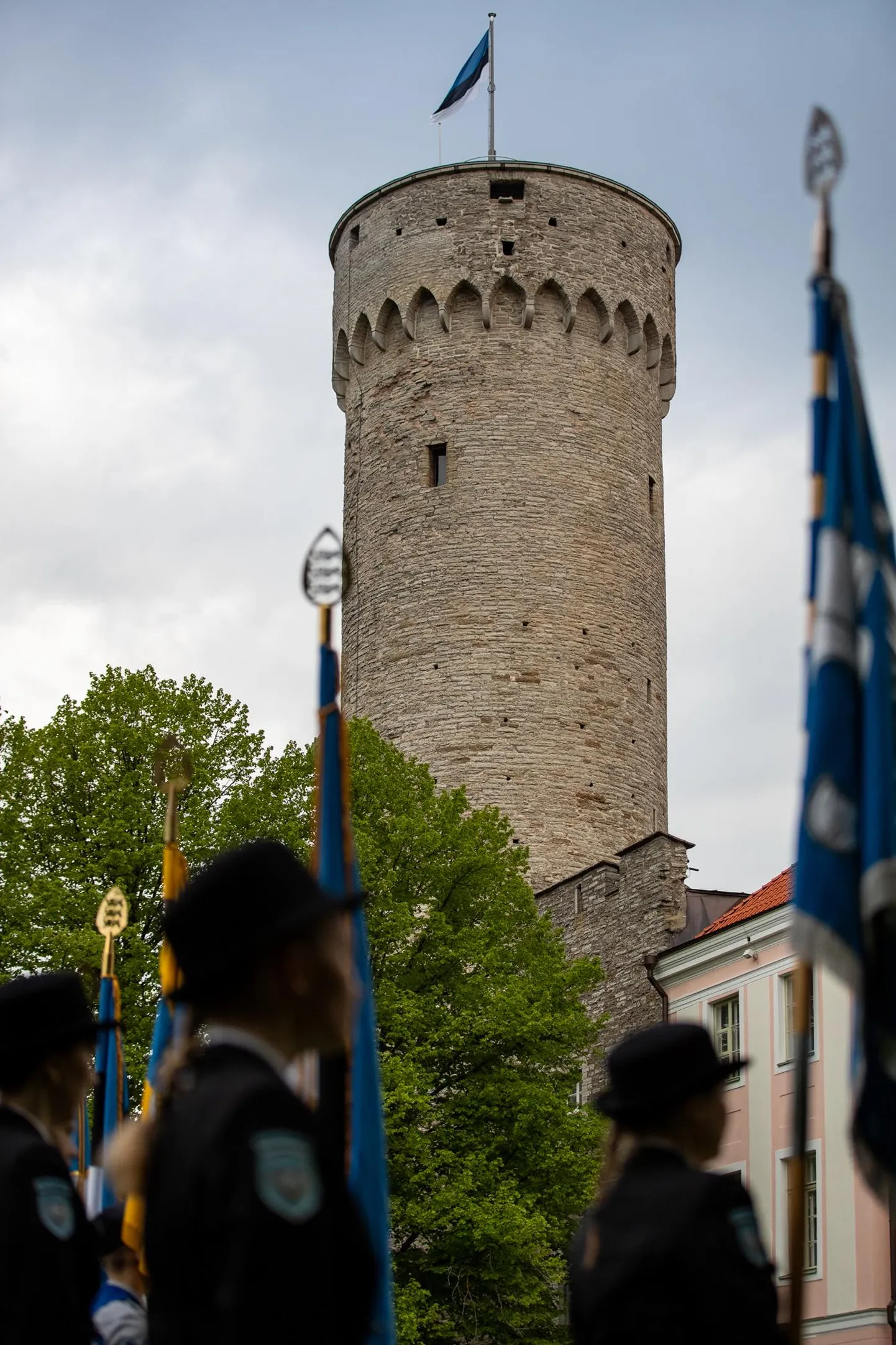 Eesti lipu päeva tähistamine Komandandi aias Toompeal.