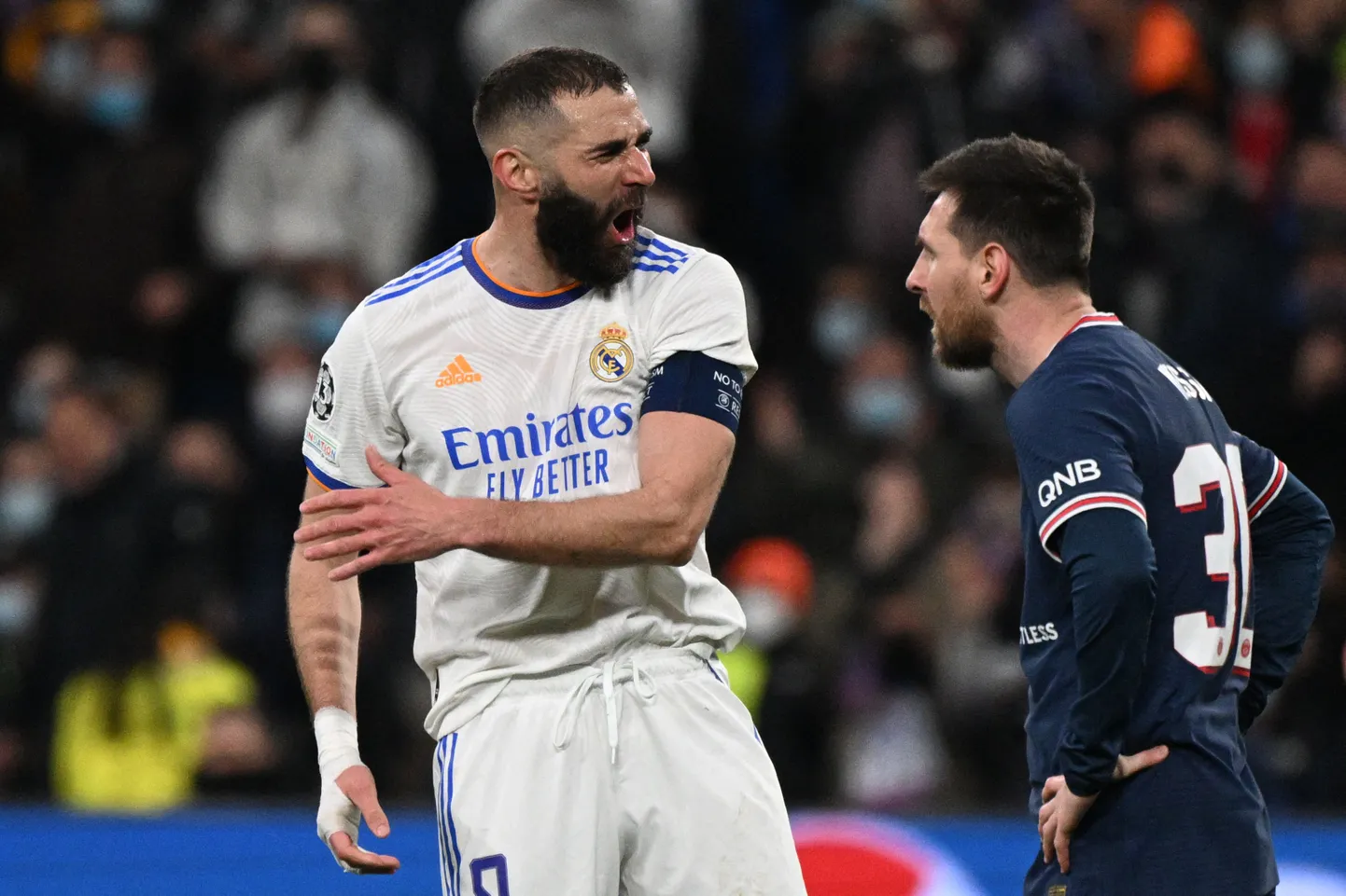 Karim Benzema (vasakul) ja Lionel Messi.