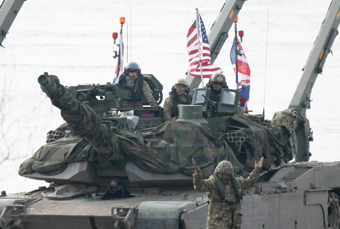 NATO koosseisus teenivad USA sõdurid 4. märtsil 2024. aastal Poolas toimunud õppustel.