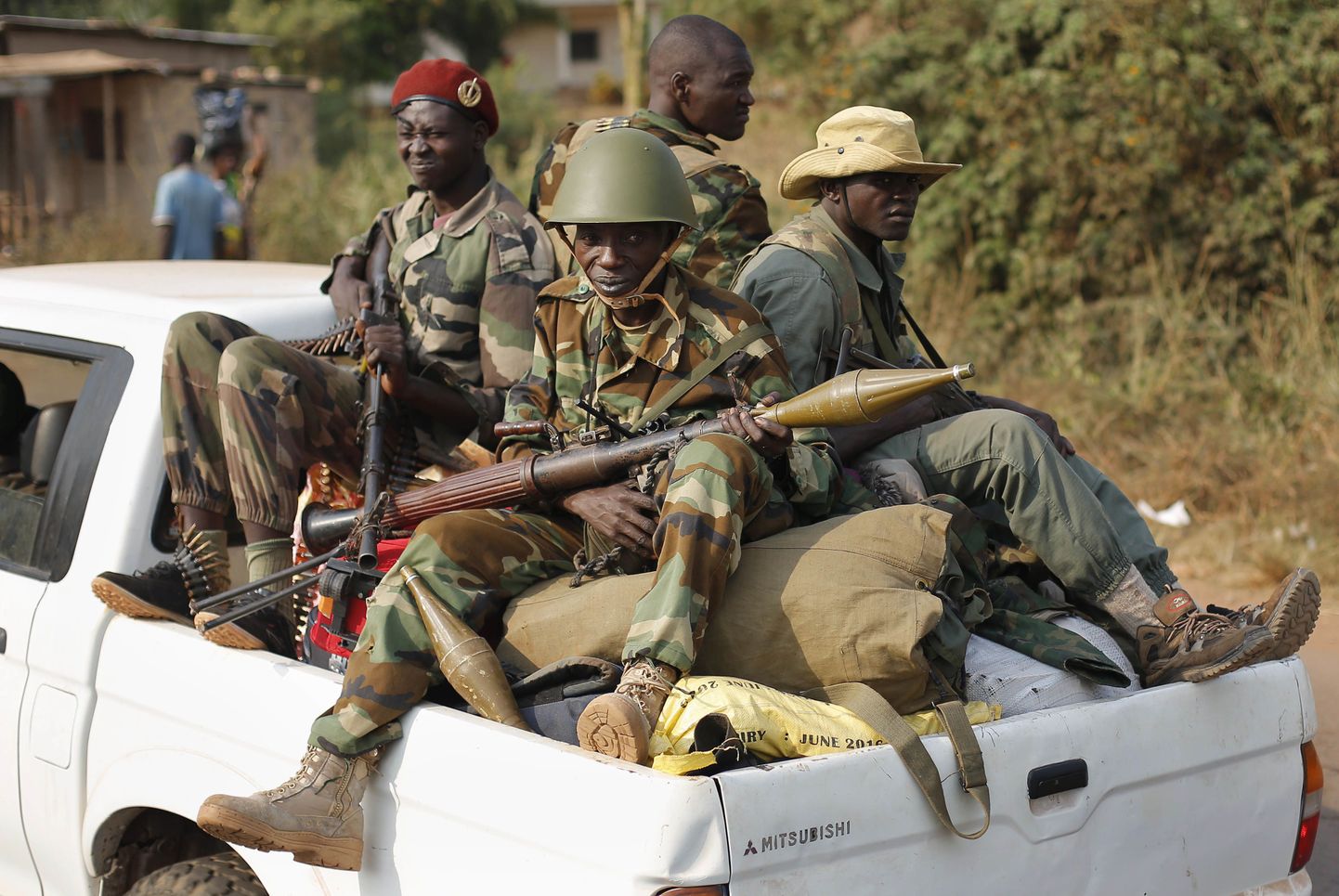 Kesk-Aafrika Vabariigi islamistliku mässuliste ühenduse Séléka liikmed.