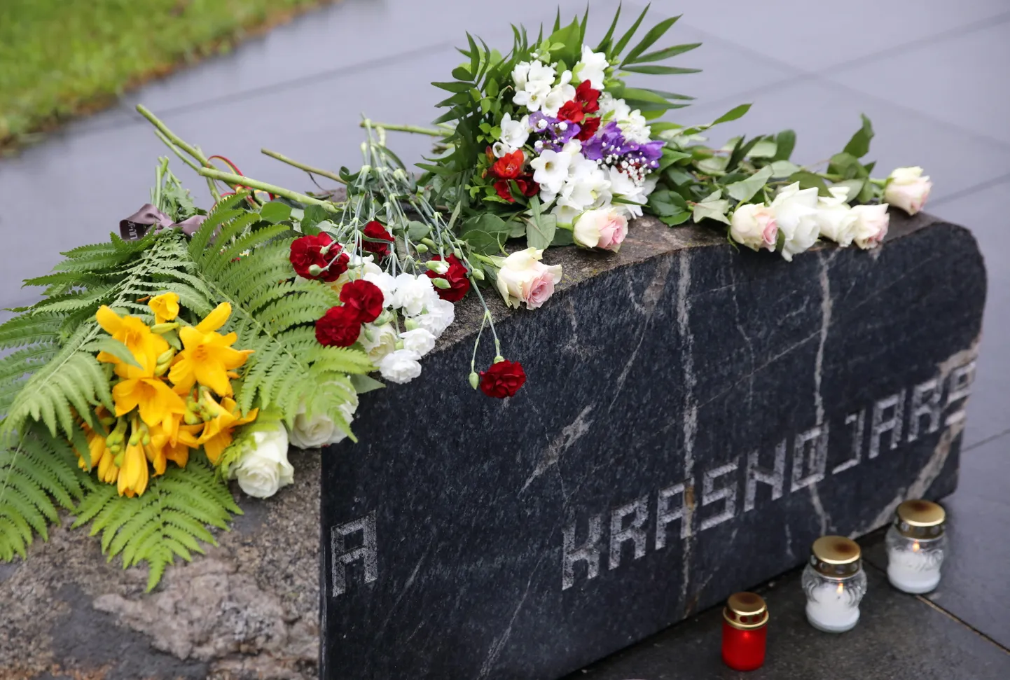 Komunistiskā genocīda upuru piemiņas dienas pasākums Torņakalna stacijā.