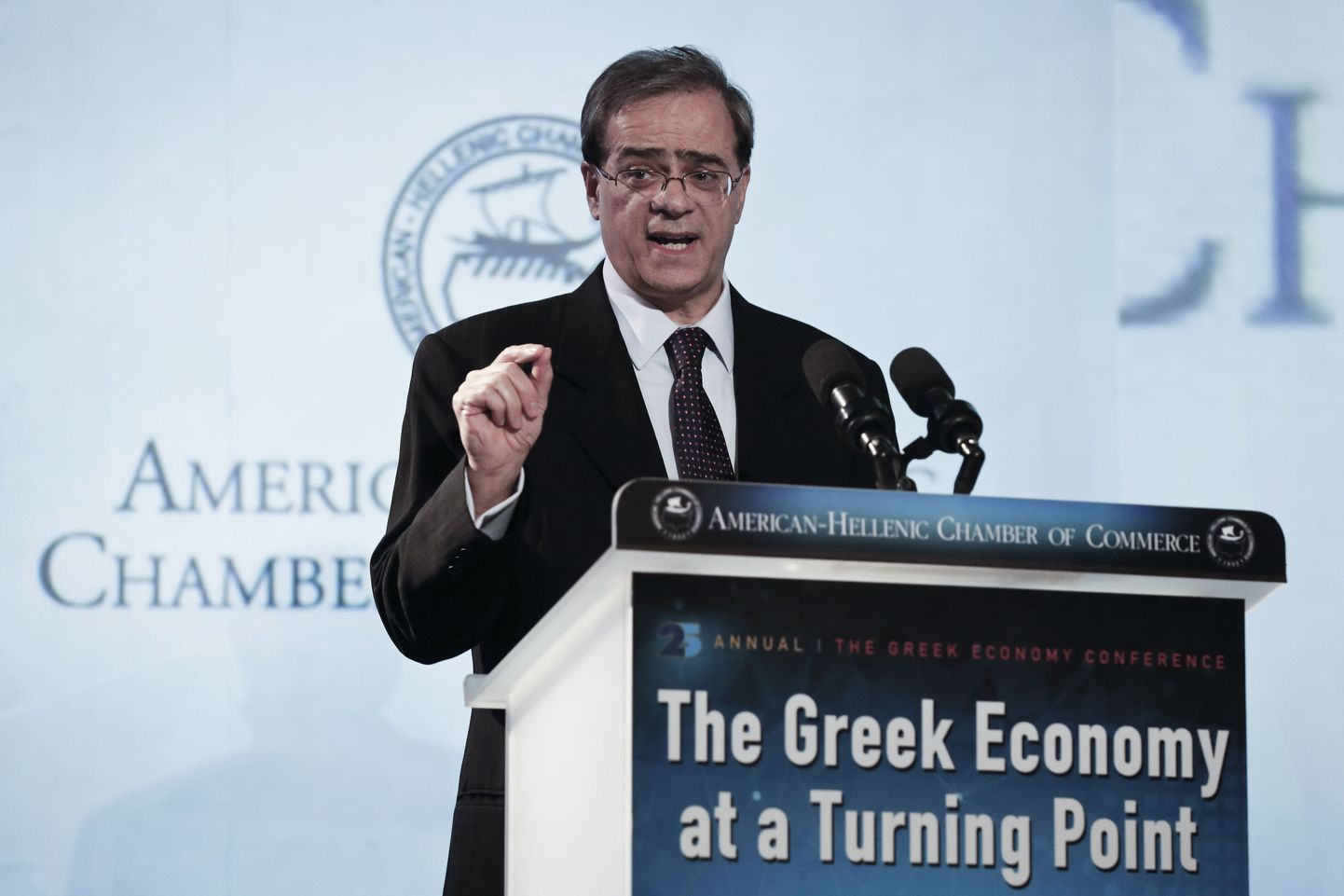 Kreeka rahandusminister Gikas Hardouvelis.