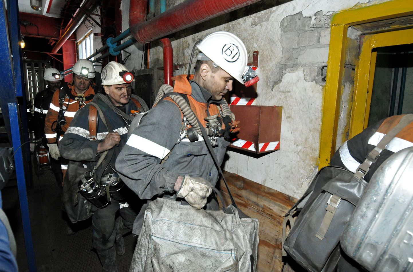 Päästjad Vorkuta Severnaja kaevanduses.