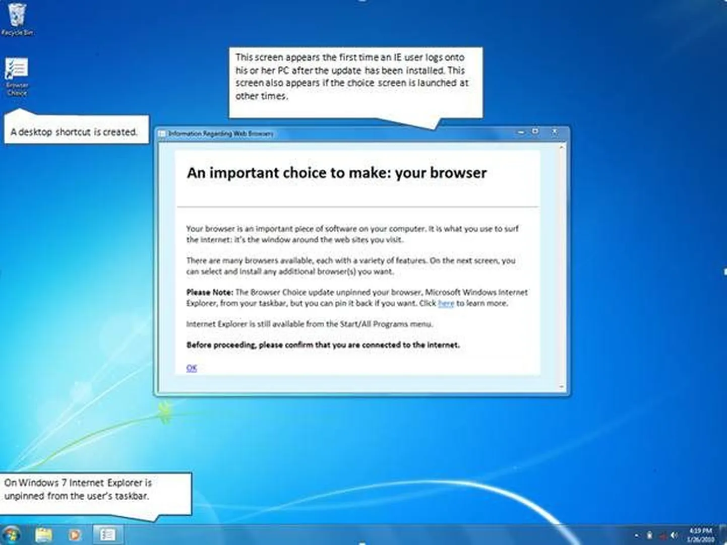 Microsoft annab Windowsi kasutajatele võimaluse 12 variandi seast meelepärane veebilehitseja valida.