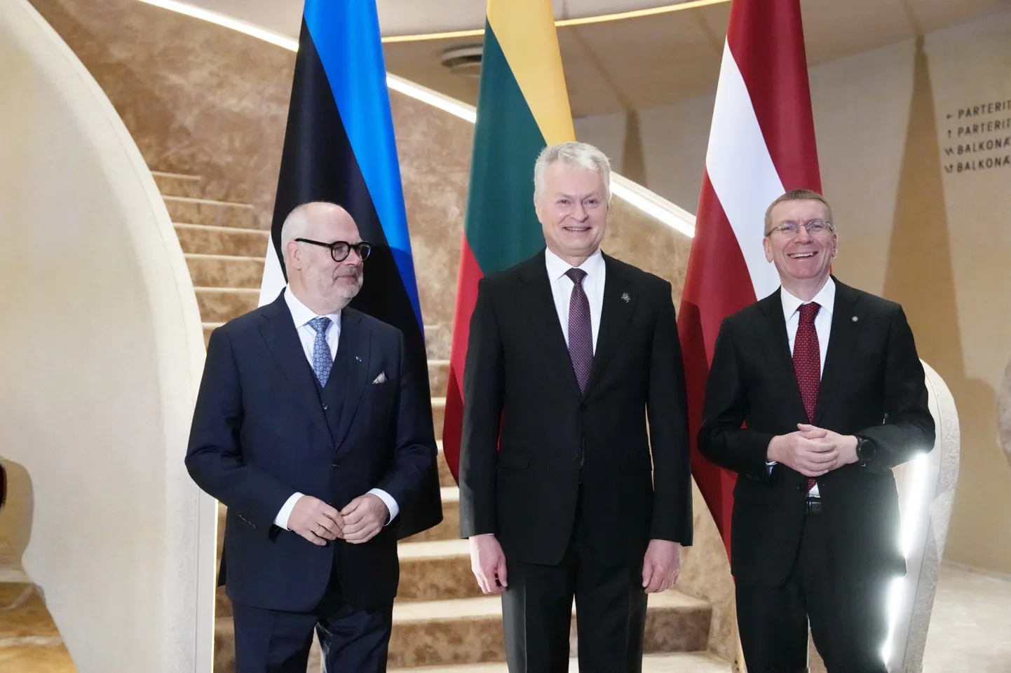 Alar Karis, Gitanas Nausėda and Edgars Rinkevičius.