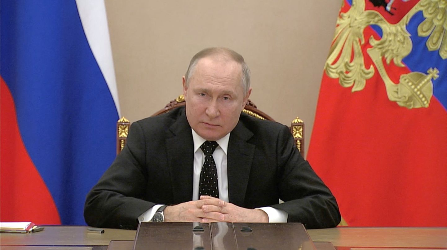Vene president Vladimir Putin teatamas tuumajõudude kõrgendatud valmisolekusse seadmisest.