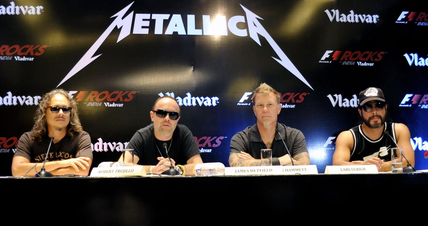Metallica 2011. aastal (vasakult): Kirk Hammett, Lars Ulrich, James Hetfield ja Robert Trujillo.