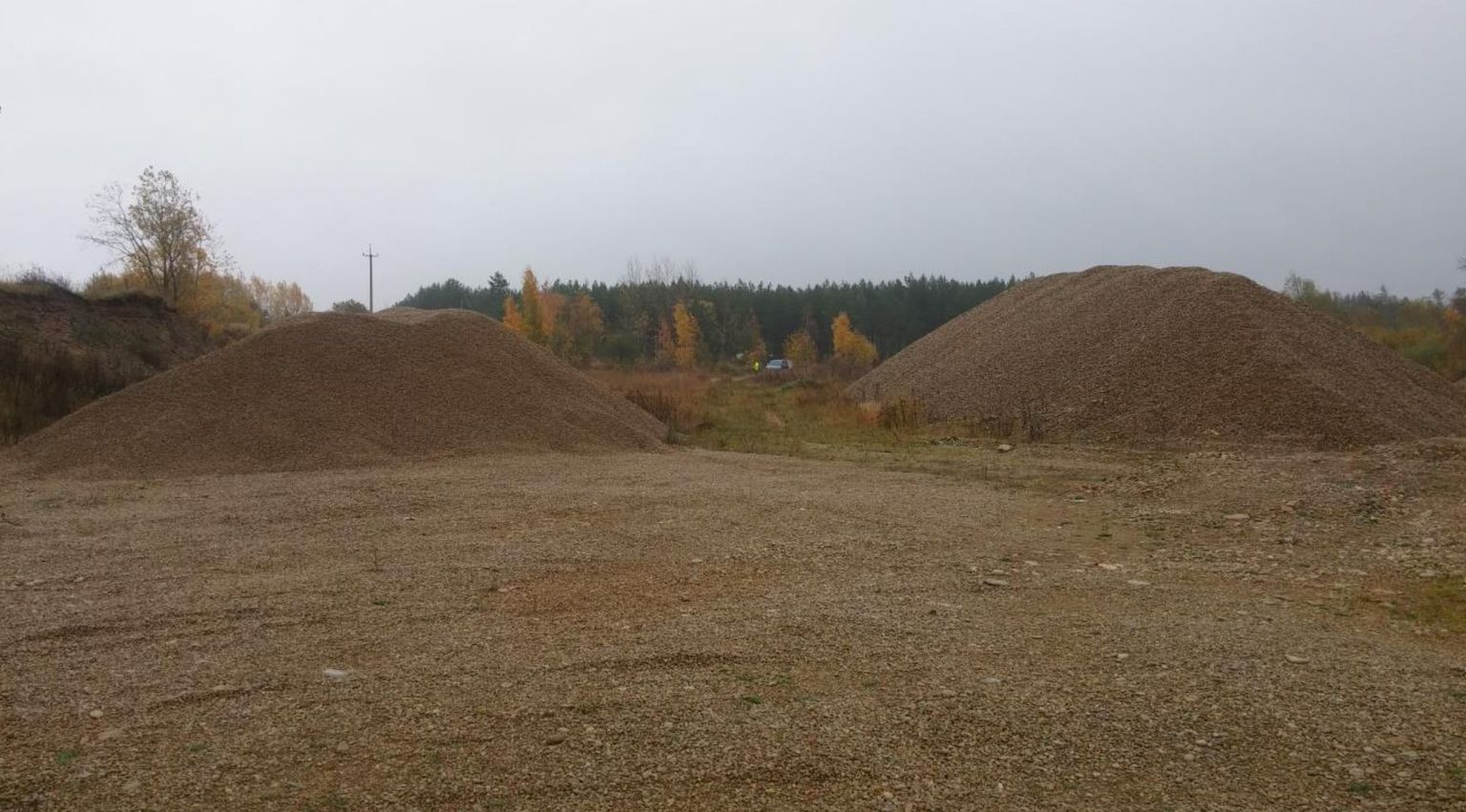 В гравийном карьере "Kiviõli Keemiatööstus", расположенном в километре от исследуемой территории, добыча полезных ископаемых прекратилась несколько лет назад.
