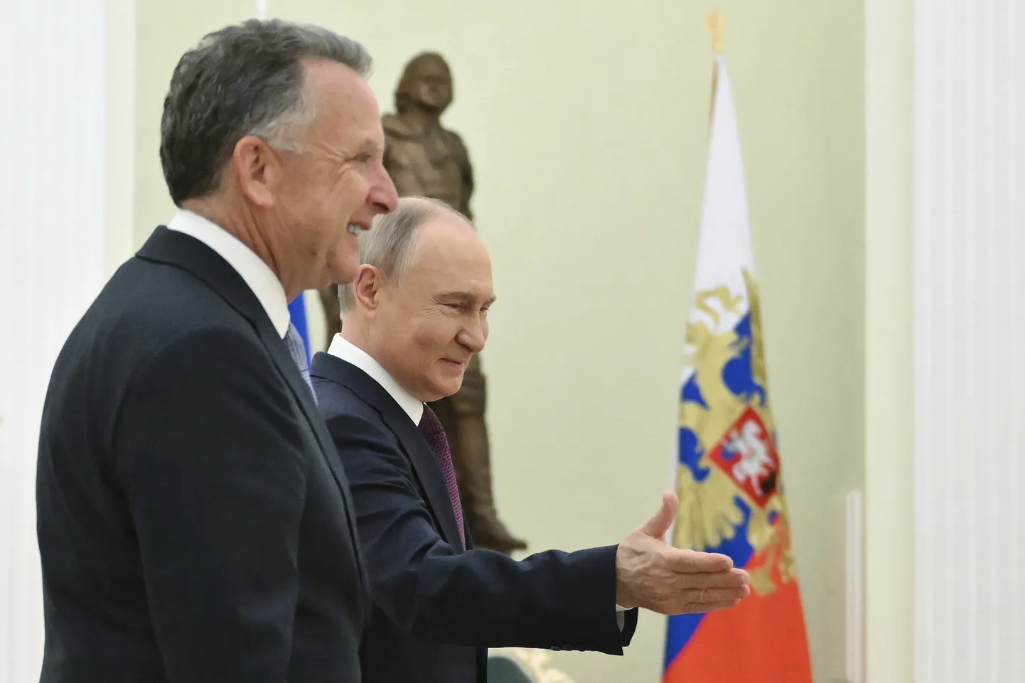 President Donald Trumpi eriesindaja Steve Witkoff kohtumas Kremlis Vladimir Putiniga. 25. aprill 2025.