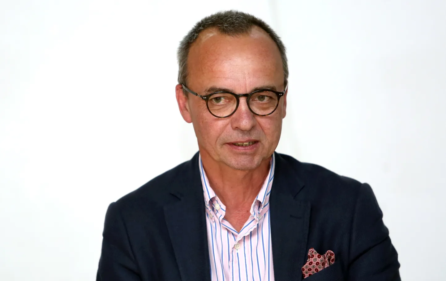 Latvijas Mākslas akadēmijas (LMA) rektors Kristaps Zariņš piedalās preses konferencē LMA, kurā informē par Cēsu Mākslas festivāla vasaras programmu.