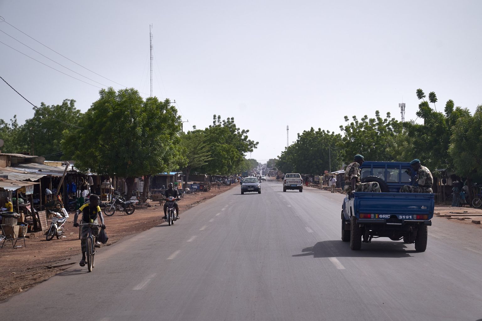 Mali politseipatrull maanteel.