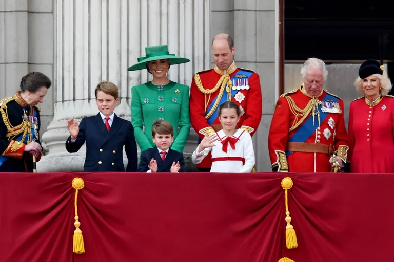 Королевская семья на&nbsp;Trooping the Color в 2023 году.