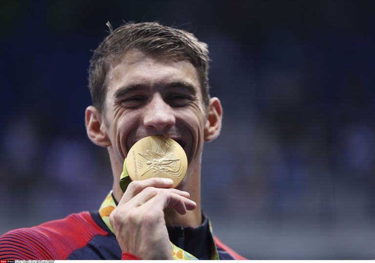 Michael Phelps Rio olümpial saadud kuldmedaliga