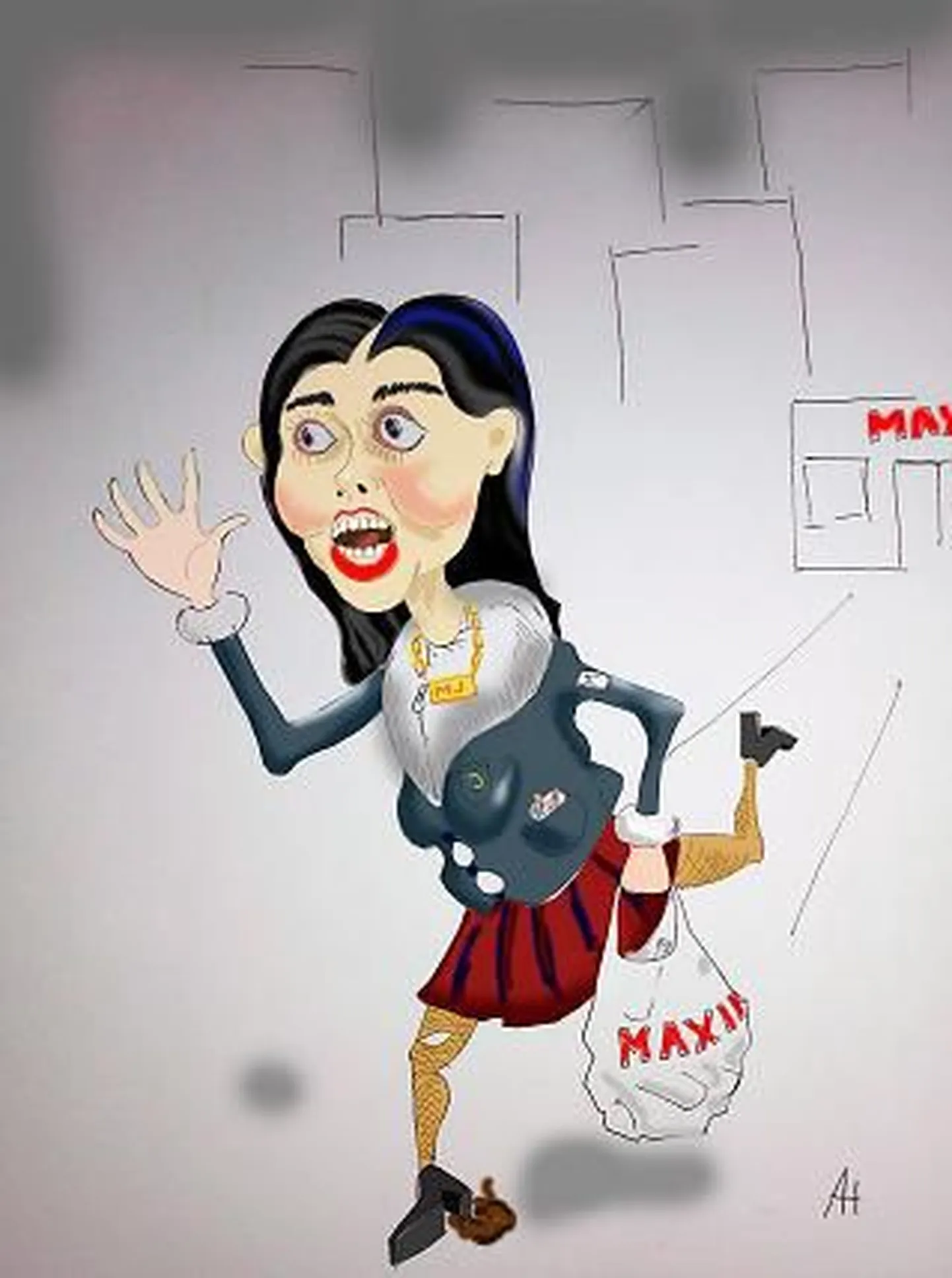 Elu24 lugeja karikatuur on inspireeritud õhtusöögisaates osalenud Margret Järve väljaütlemistest.