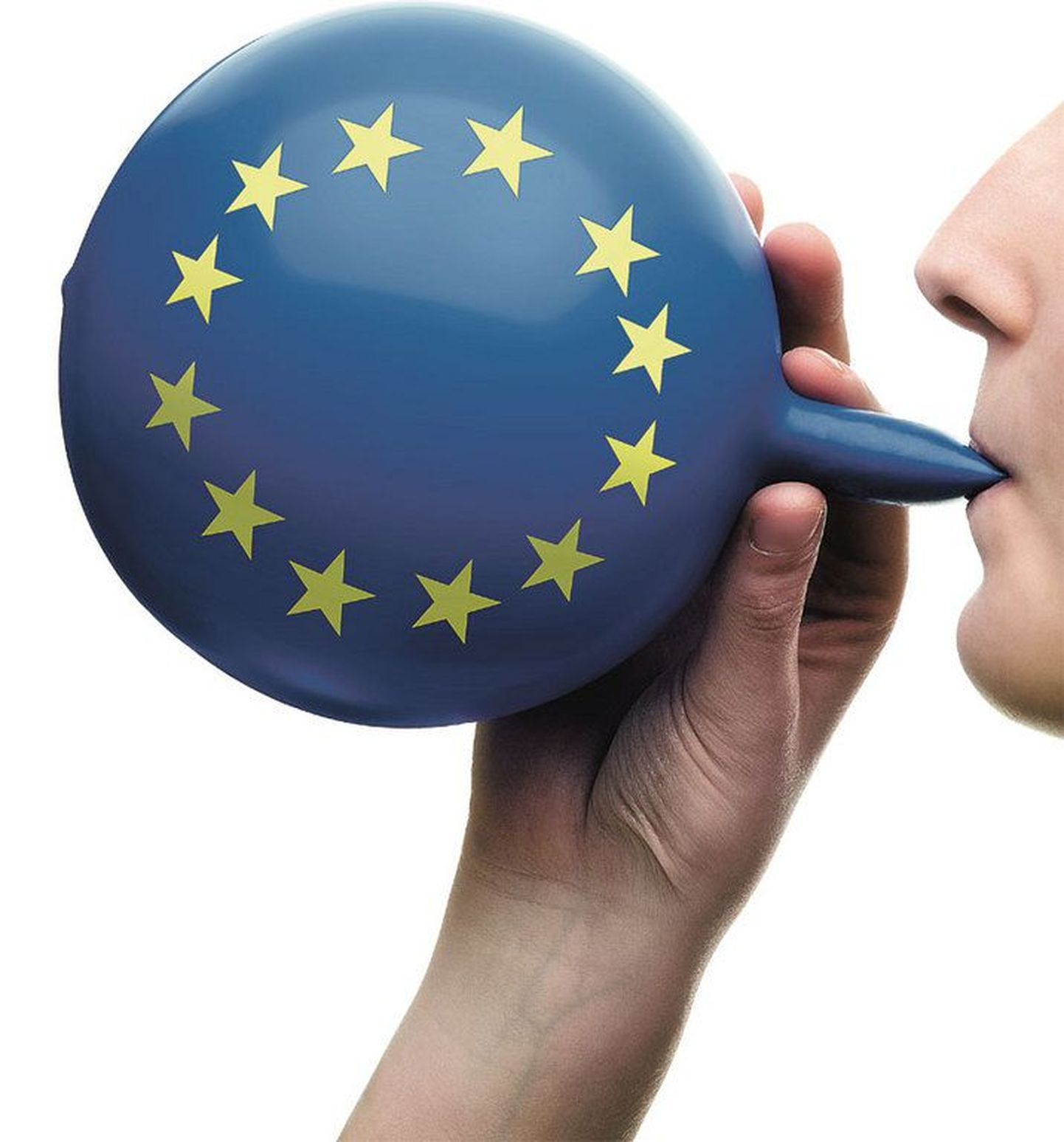 Euroopa Liidu sümboolikaga õhupall.