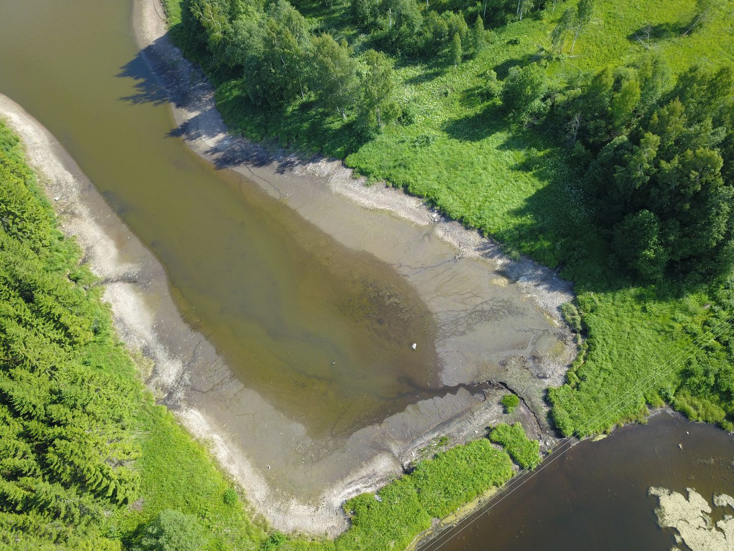 Märgatavalt madalama veetasemega Undi veehoidla on ühenduses Savikoja paisjärvega.
