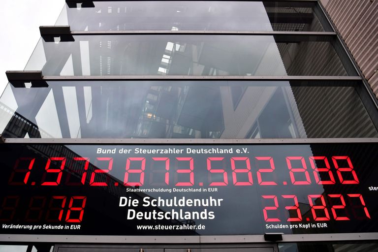 Saksamaa niinimetatud võlakell selle aasta jaanuari seisuga.