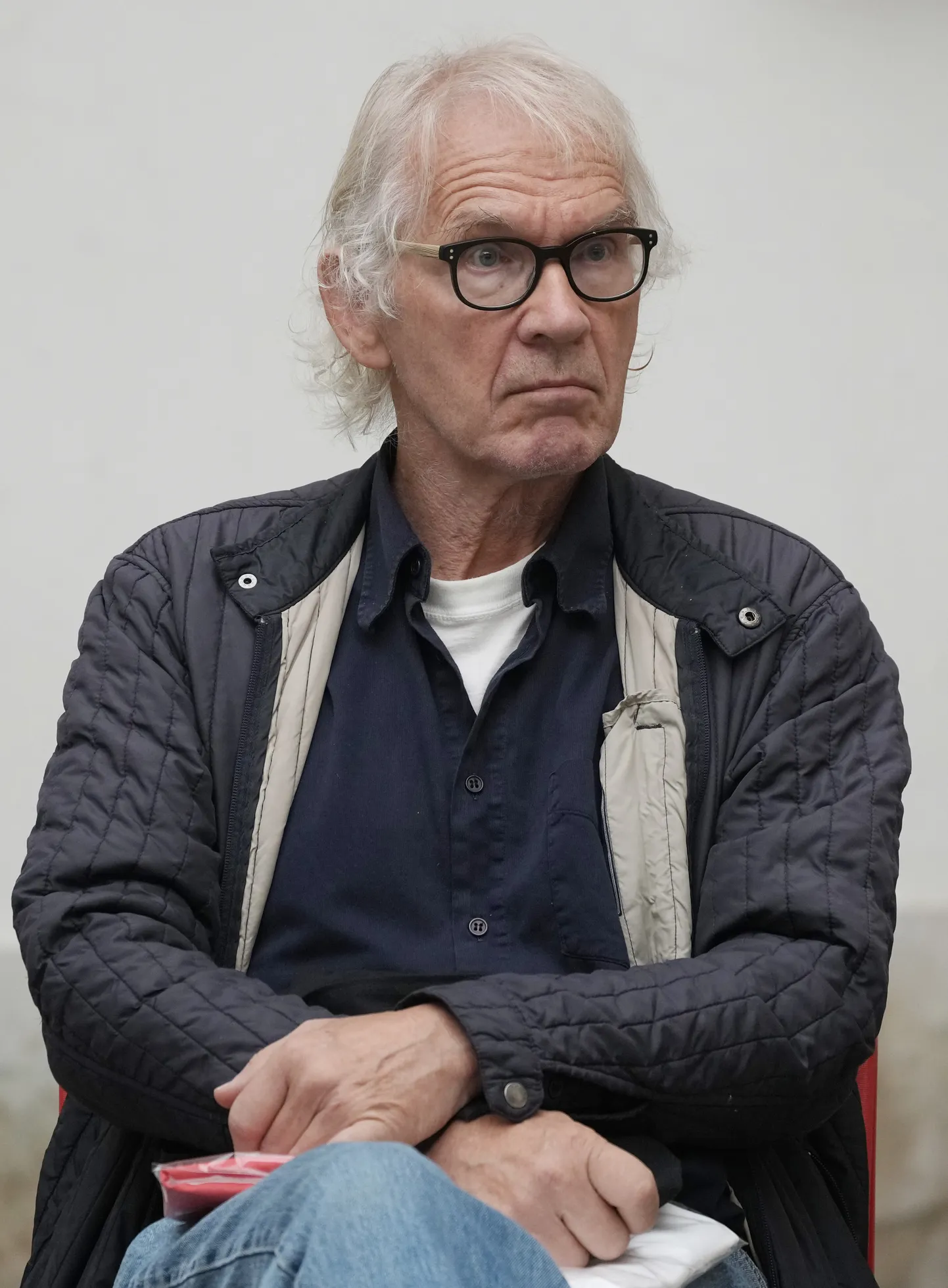 Rootsi kuntsnik Lars Vilks 27. augustil 2021 Poolas Varssavis, kus avati näitus, kus on ka tema tööd