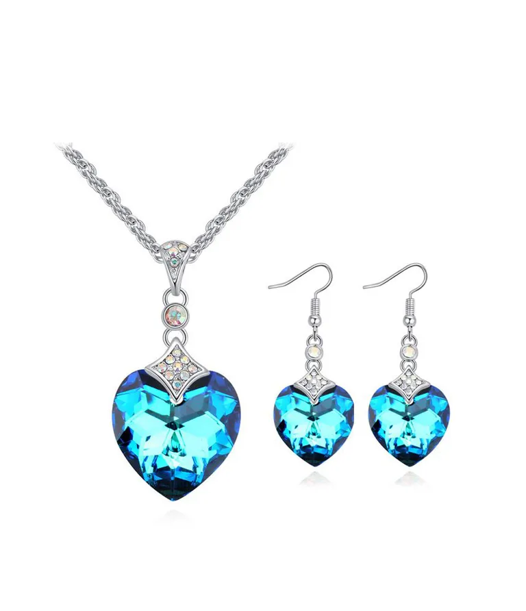 OiOi Swarovski elementidega sügavsinine ehtekomplekt.