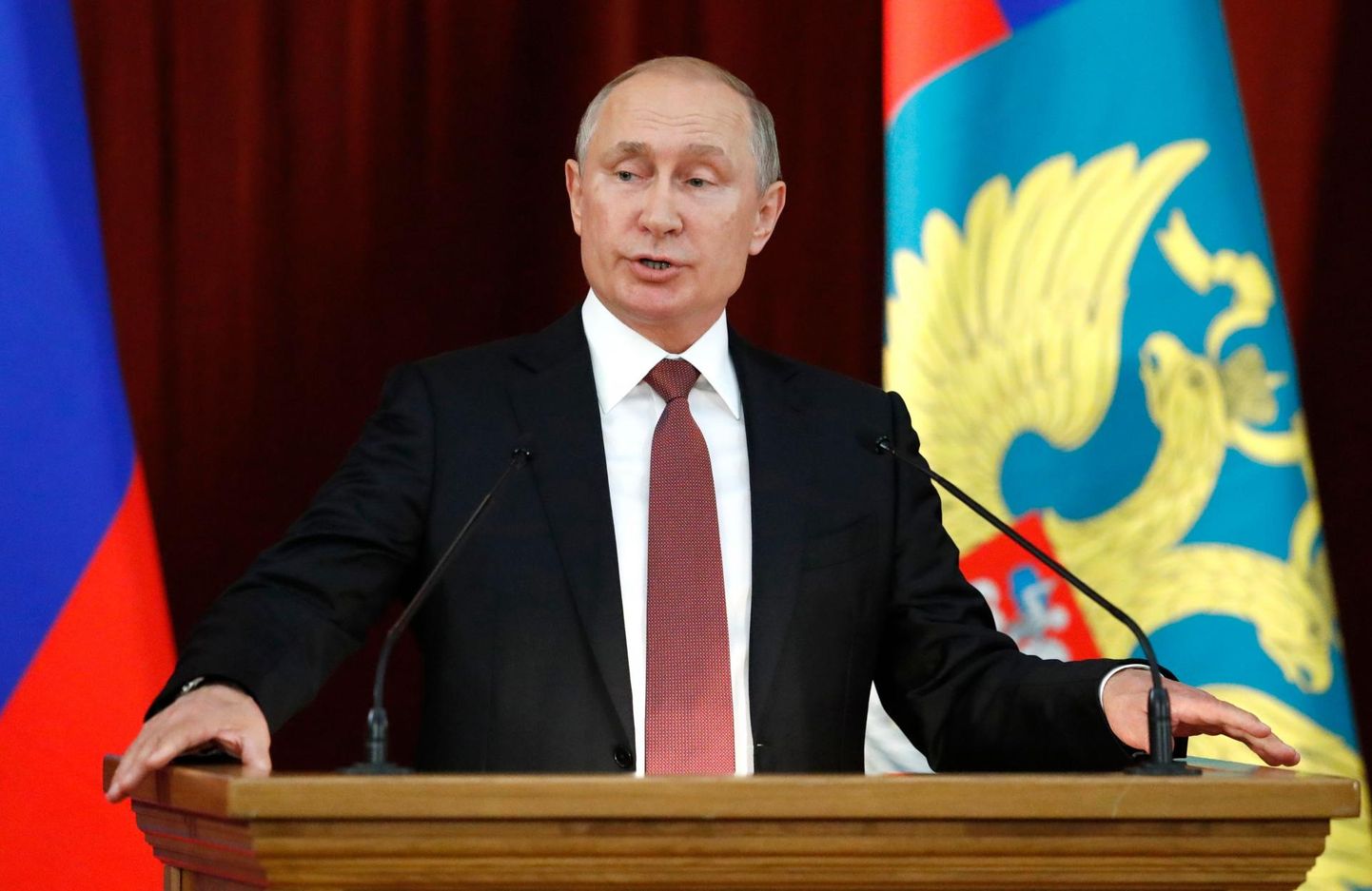Vladimir Putin eile Moskvas Vene saadikute ja diplomaatidega kohtumas.