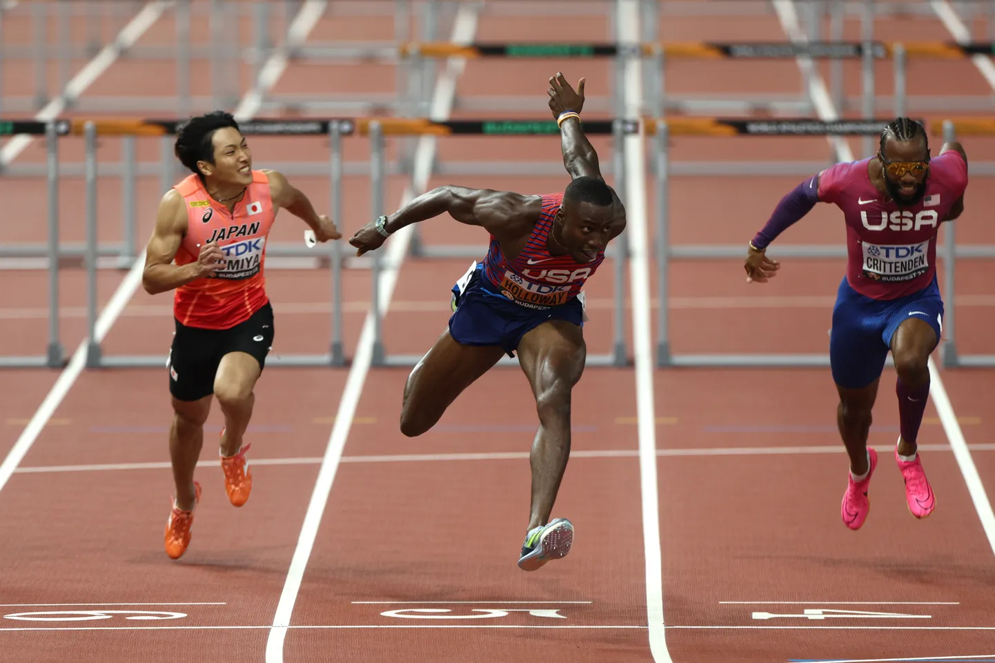 Meeste 110 m tõkkejooksu finaal 2023. aastal Budapestis peetud MMil. Samal areenil toimub natuke rohkem kui kahe aasta pärast esimest korda Ultimate Championshipi võistlus.