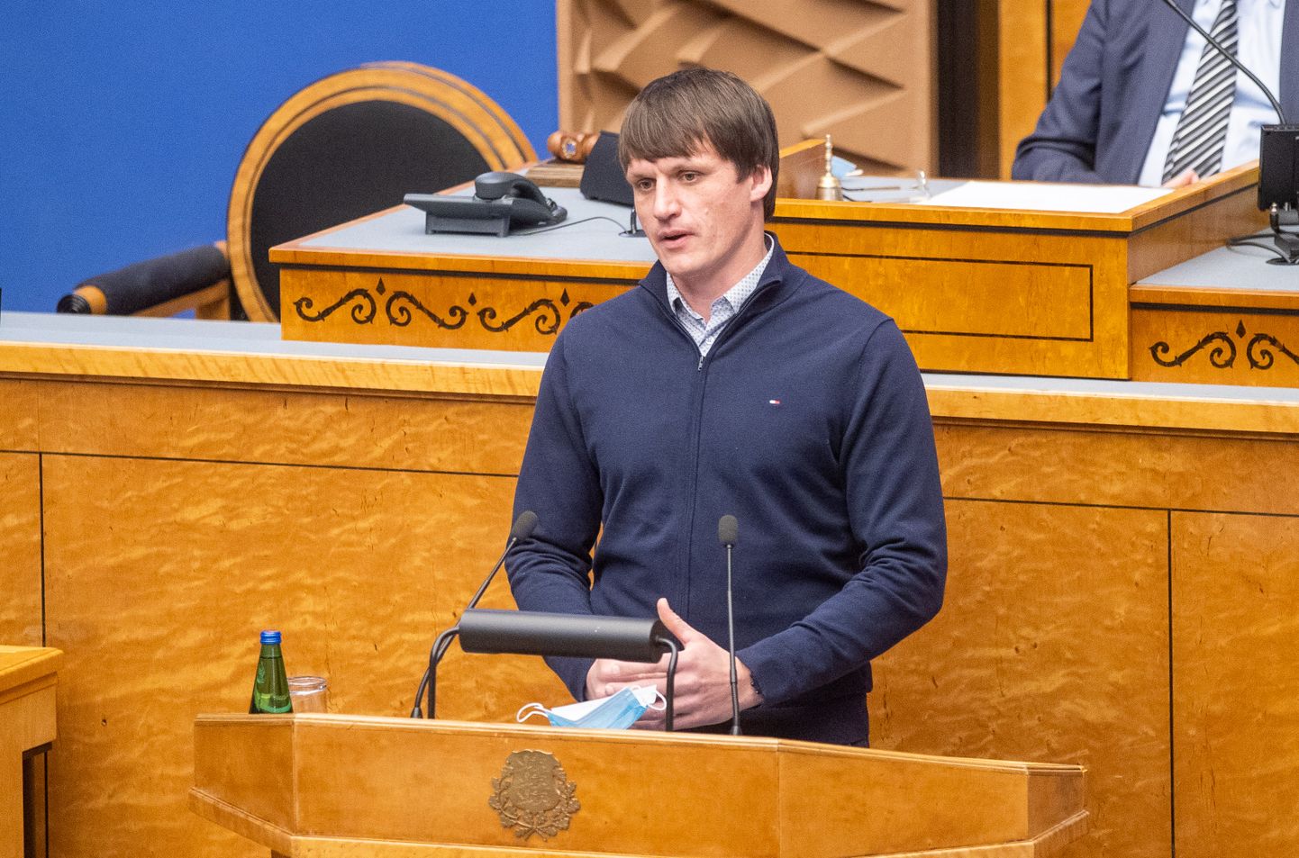 Olulise tähtsusega riikliku küsimuse „Estonia hukk – kas tõde tõuseb viimaks pinnale?“ arutelu Riigikogus. Ain-Alar Juhanson.