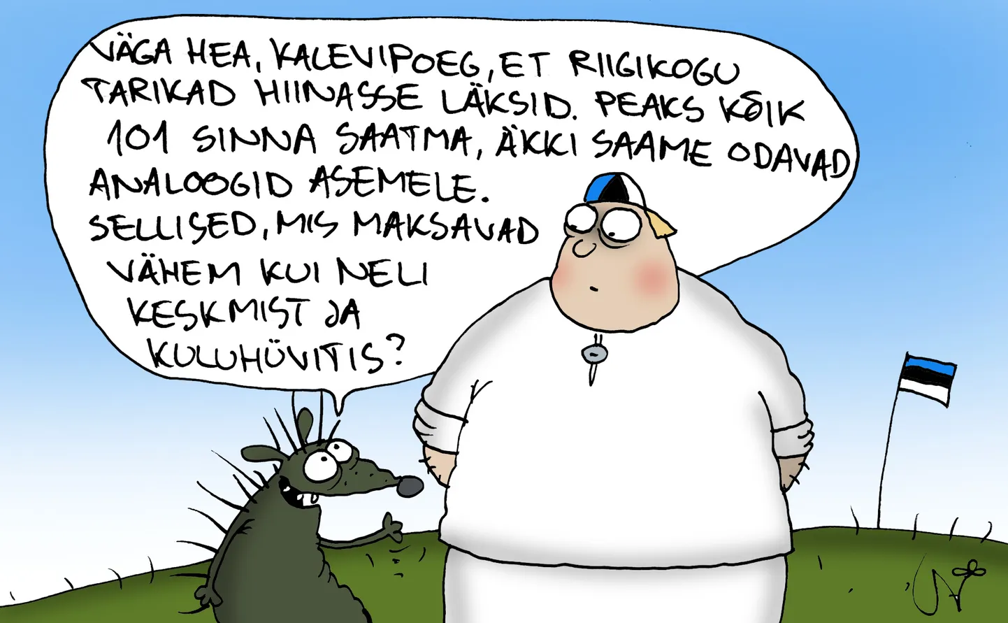 Urmas Nemvalts joonistab.