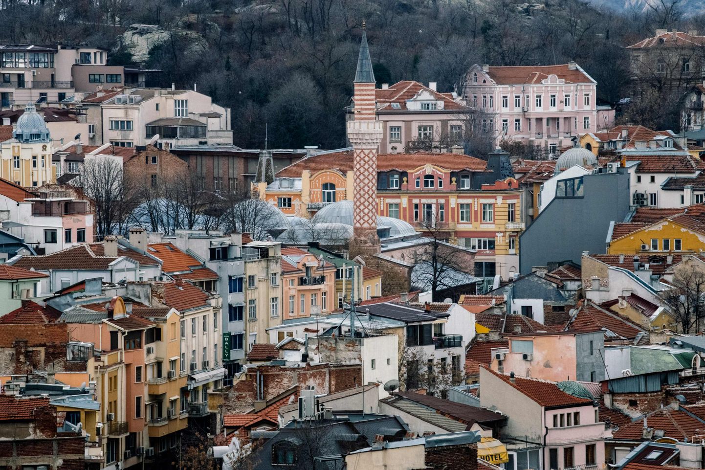 Bulgaaria linna Plovdivi vanalinn.