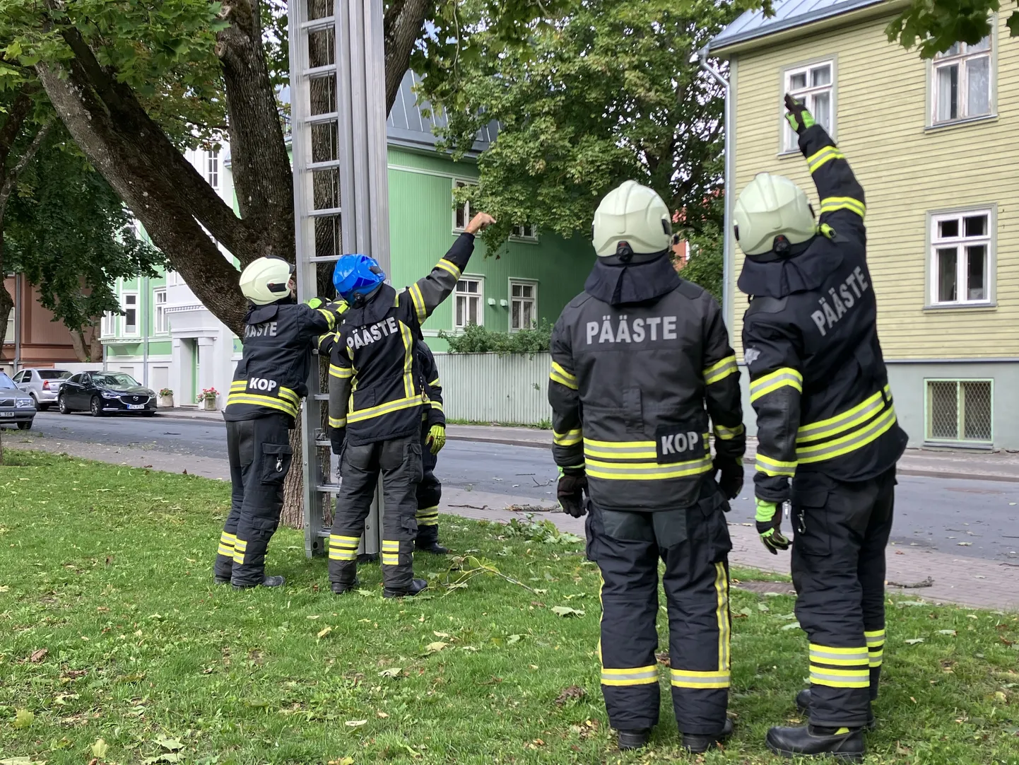 Спасатели ликвидируют последствия бури в Копли.