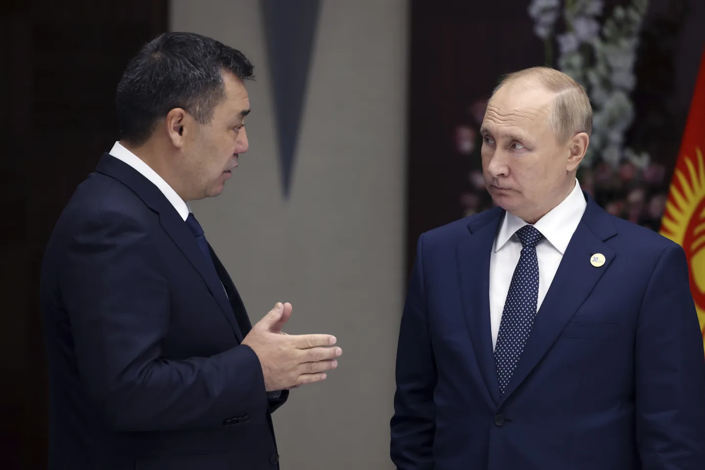 Президент Киргизстана Садыр Жапаров и президент России Владимир Путин