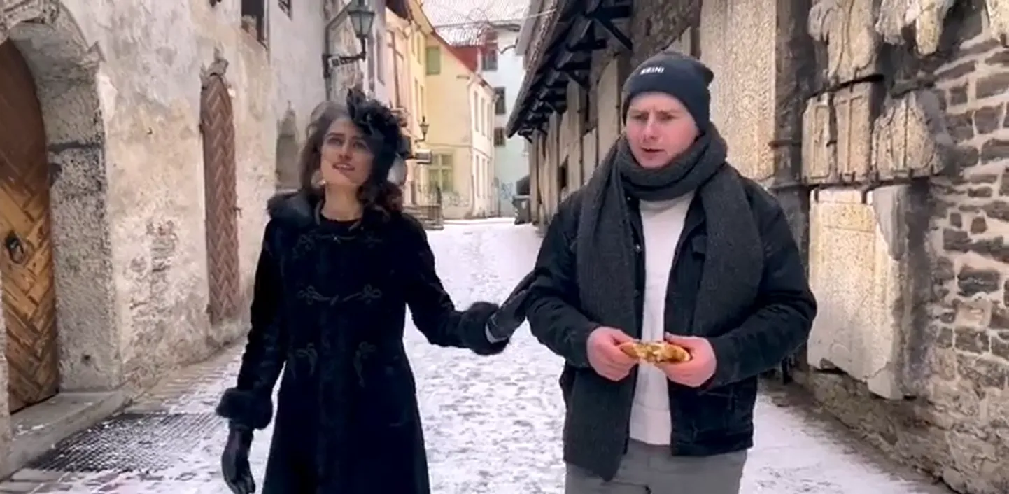 Triin Lellep ja Uudo Sepp. Kuvatõmmis videost.