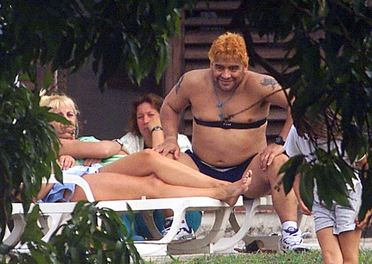 Djego Maradona atpūtas brīdī Kubas galvaspilsētā Havanā