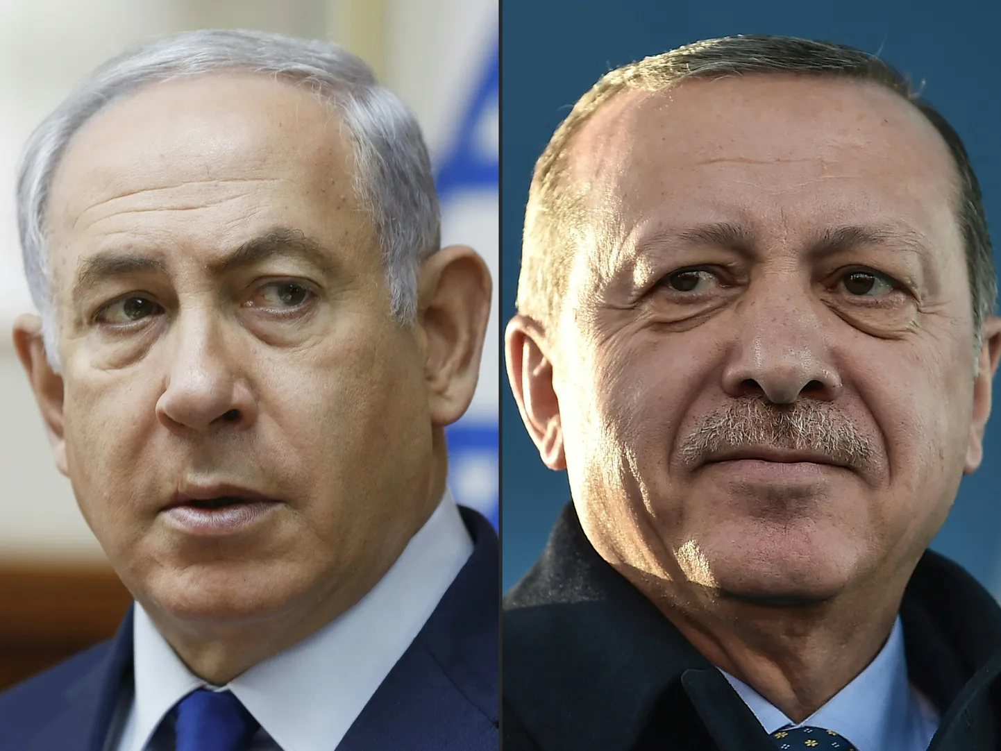 Iisraeli peaminister Benjamin Netanyahu (vasakul) ja Türgi president Recep Tayyip Erdoğan.