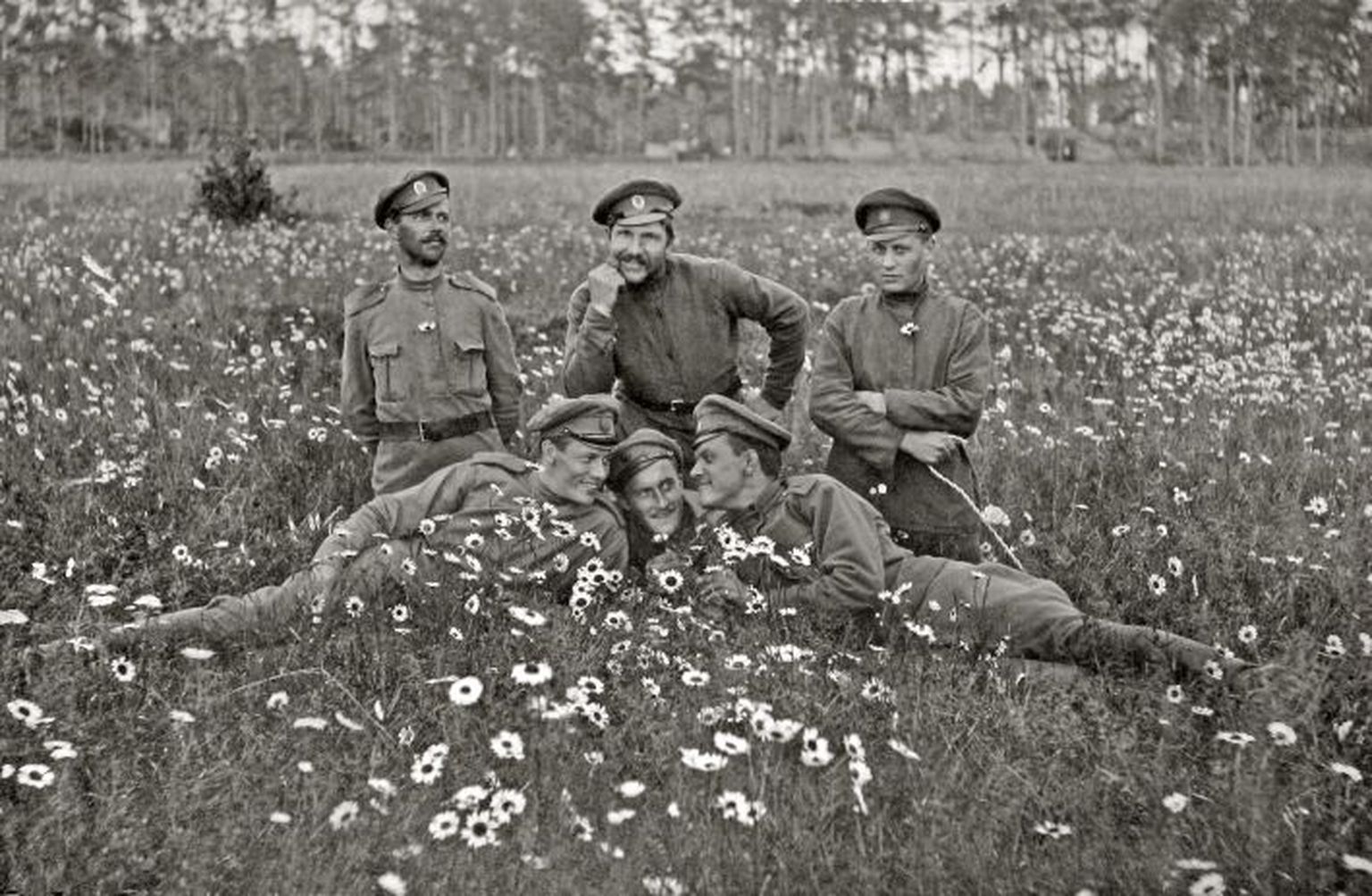 Стрелки 8 стрелкового полка Валмиеры, 1916 год