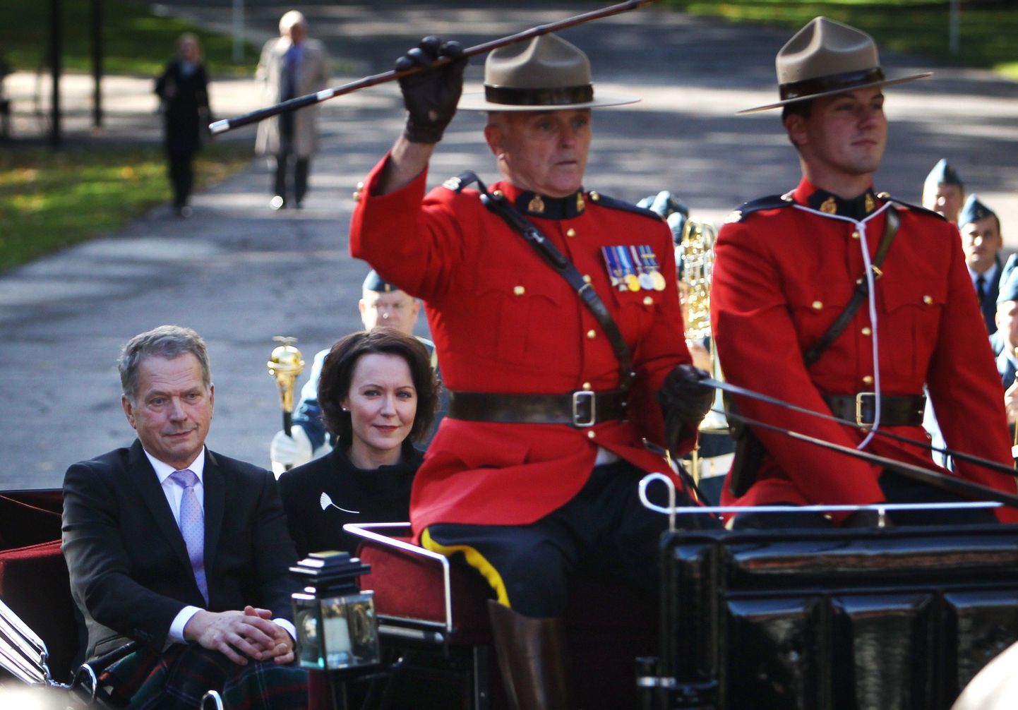 Soome president Sauli Niinistö koos abikaasa Jenni Haukioga riigivisiidil Kanadas tänavu oktoobris.