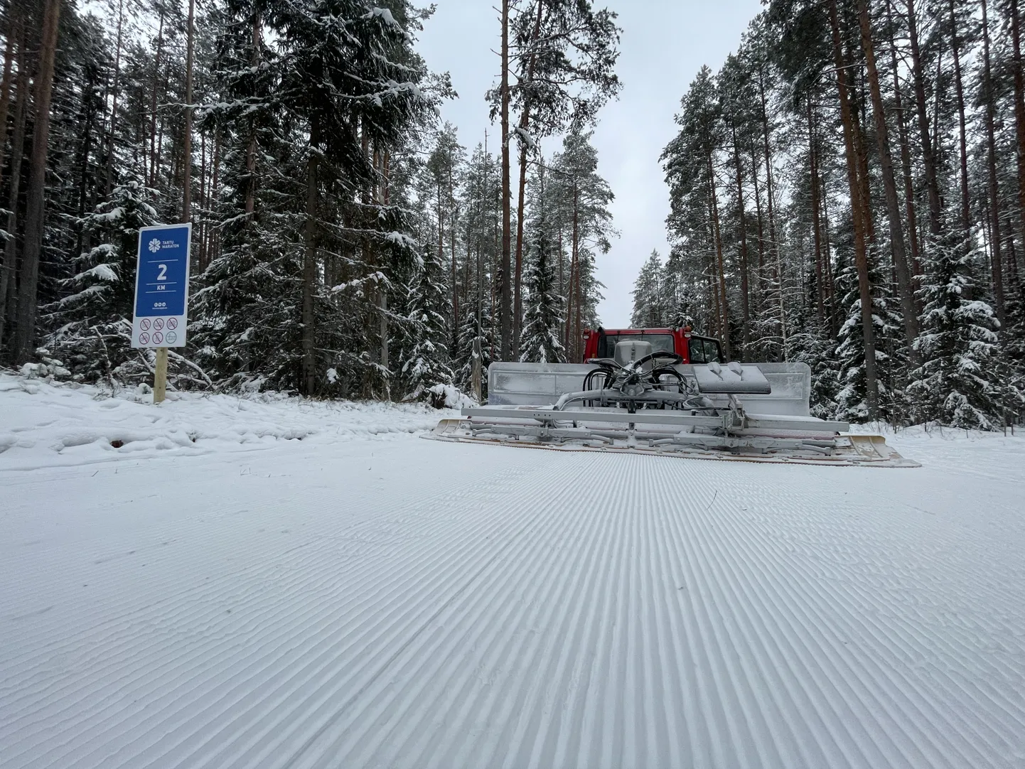 Tartu maratoni raja hooldamine.