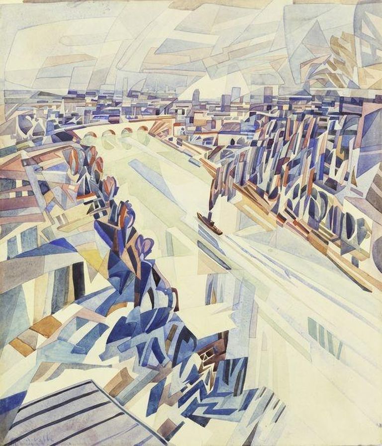 Ado Vabbe akvarell “Seine’i jõgi” valmis aastal 1924.