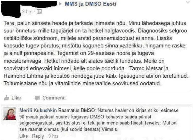 Kuvatõmmis pärineb Facebooki kommuunist MMS tapab tervist