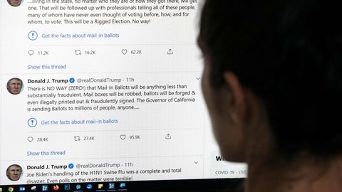 Twitter pani Trumpi tviitide juurde faktikontrolli soovituse
