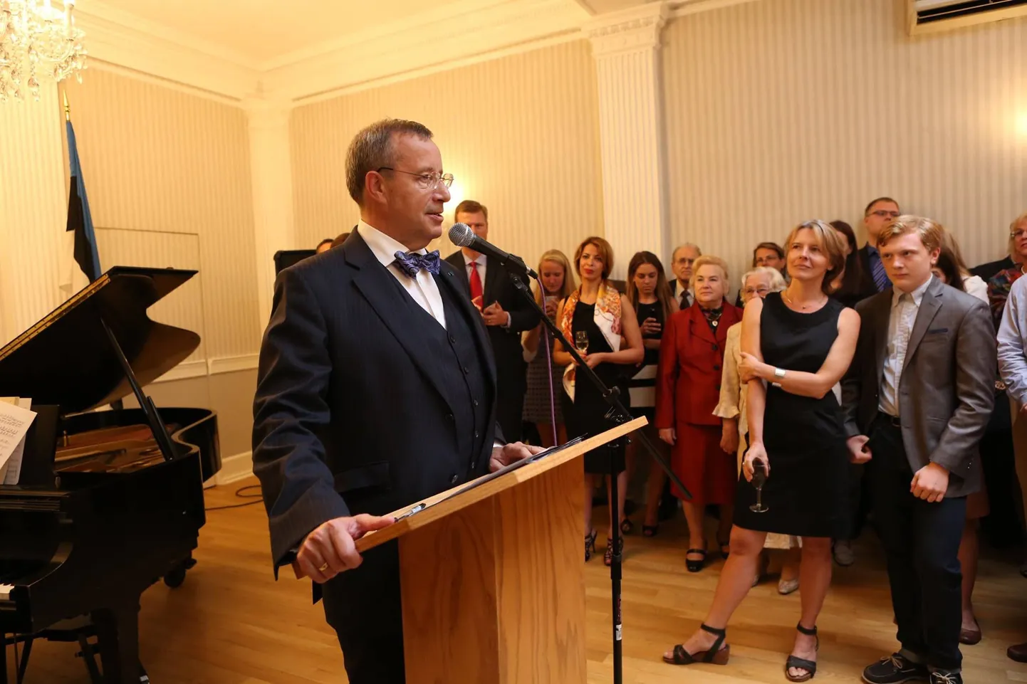 Toomas Hendrik Ilves Vastuvõtul New Yorgi Eesti Majas