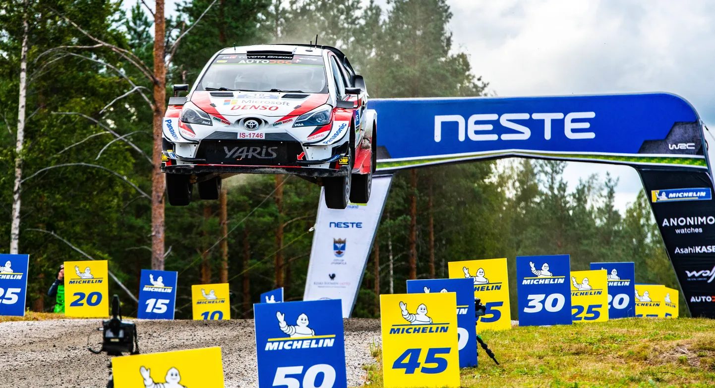 Jari-Matti Latvala ja Miikka Anttila Soome rallil 2019.