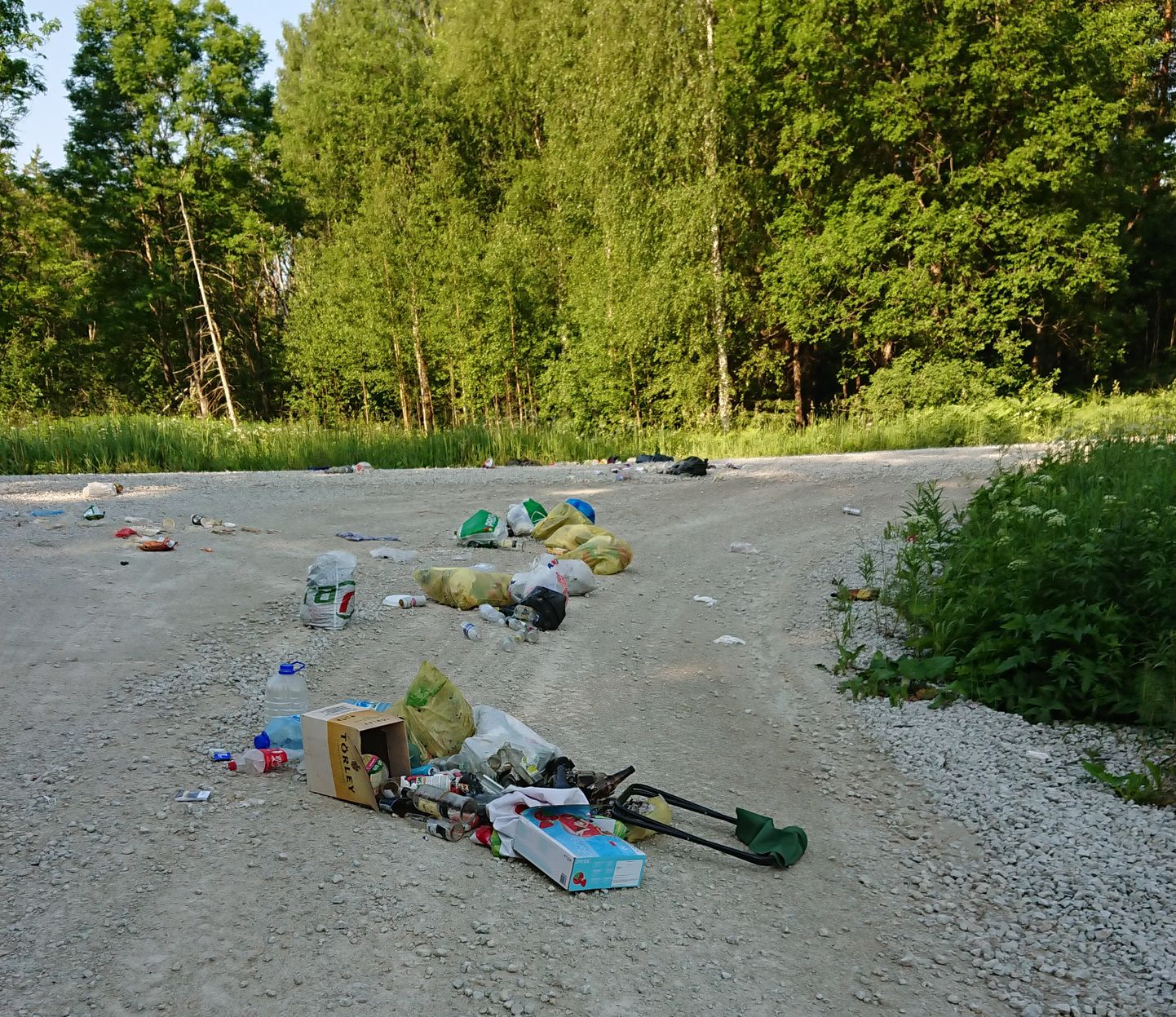 Личность человека, оставившего мусор на лесной дороге неподалеку от куртнаских озер после Яанова дня, удалось установить, и ему пришлось убрать свой хлам.