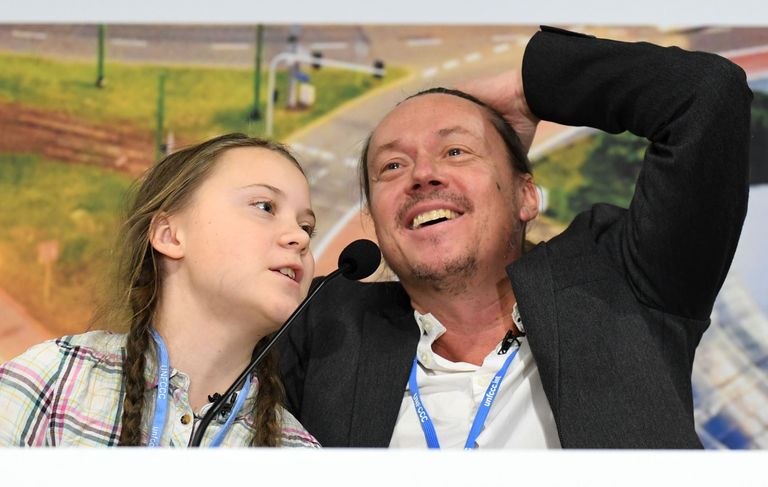 Greta Thunberg ja ta isa Svante Thunberg 2018