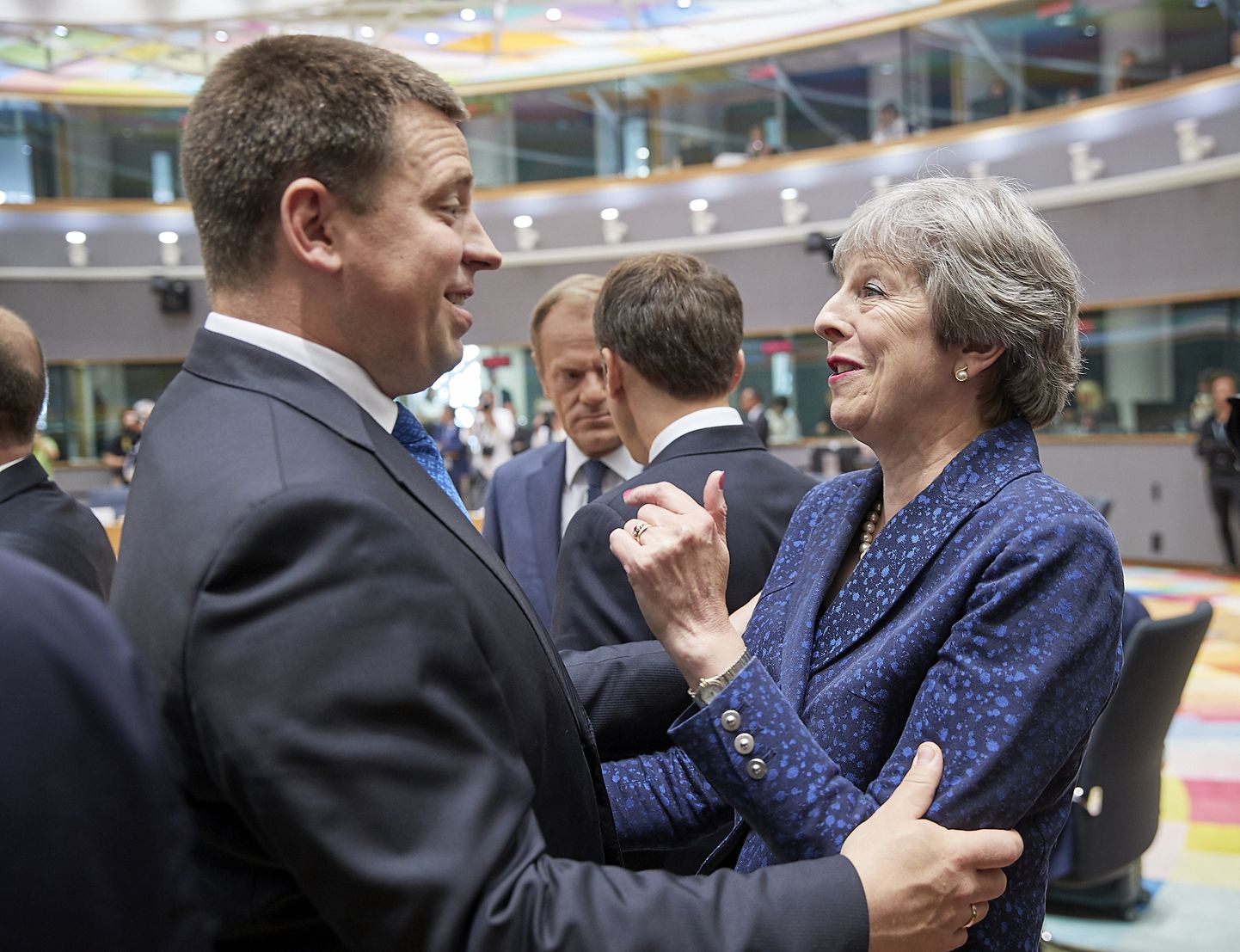 Peaminister Jüri Ratas ja Suurbritannia peaminister Theresa May Euroopa Ülemkogul.