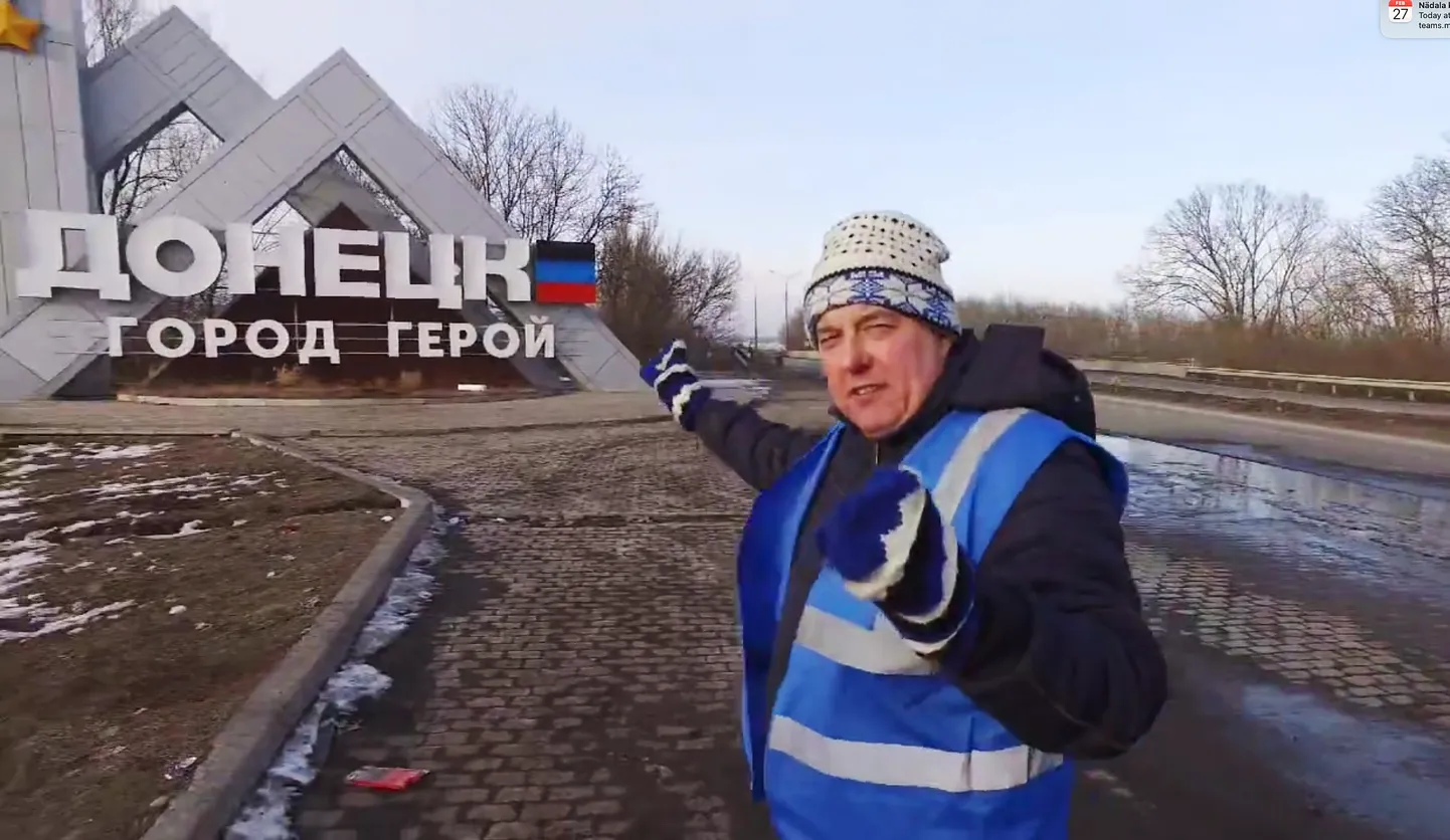 Eestimaa Ühendatud Vasakpartei nimekirjas riigikogu valimistel osalenud Aivo Peterson tegi kampaaniavideosid Venemaa poolt okupeeritud Donetskis